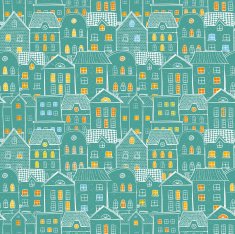 Seamless night background with houses N2