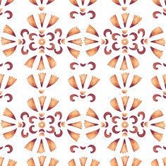 Watercolor floral seamless pattern golden flowers petals