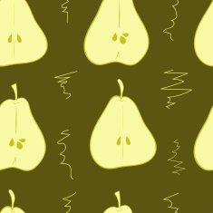 Seamless section of a pear