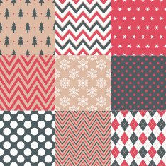seamless christmas element geometric pattern N2