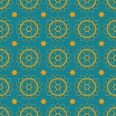 Seamless pattern mehendi green