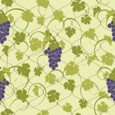 Seamless texture with vines and bunches of grapes N17
