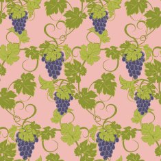 Seamless texture with vines and bunches of grapes N18