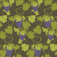 Seamless texture with vines and bunches of grapes N20