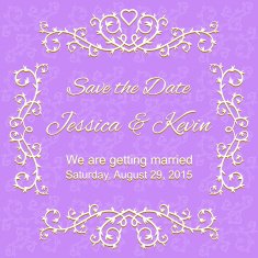 Save the Date Invitation Card template