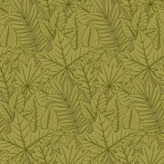 Vector seamless pattern with highly detailed hand drawn leaves N2