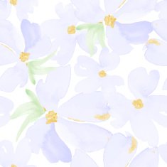 Watercolor flowers seamless pattern N28