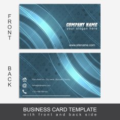 Business card template with abstract pattern