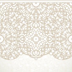 Vector ornate seamless border in Eastern style N18