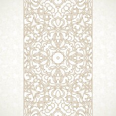 Vector ornate seamless border in Eastern style N19