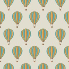 vector seamless pattern with air balloons