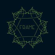 Hand drawn emblem abstract template Elegant linear logo outline elegant N3
