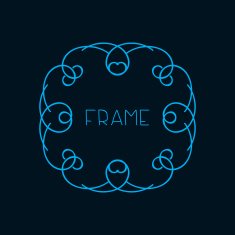 Hand drawn emblem abstract template Elegant linear logo outline elegant N4