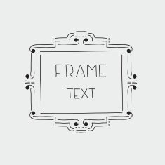 Hand drawn emblem abstract template Elegant linear logo outline elegant N6