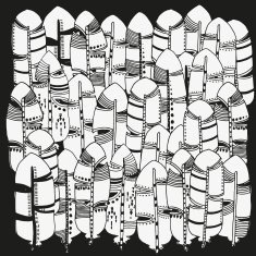 Pattern for coloring book Feathers N4