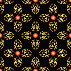 Halloween Spiders Seamless Pattern N3