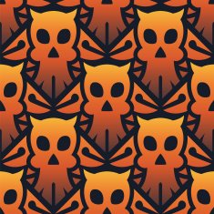 Halloween Skull Seamless Pattern