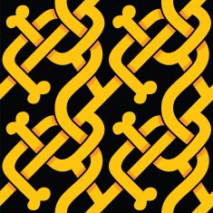 Halloween Intersected Bones Seamless Pattern N2