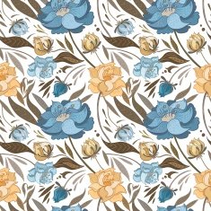 Autumn Vector Floral Pattern