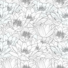 Seamless pattern with white lily flowers
