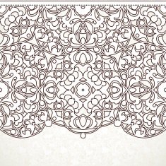 Vector ornate seamless border in Eastern style N20