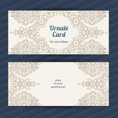 Vintage ornate cards in Eastern style N4