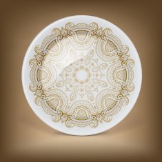 Christmas decorative plate with circular lace pattern N2