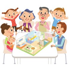 Three generationss to see the model of house N2