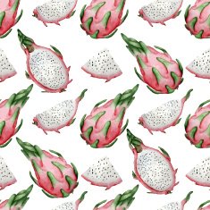 dragon fruit seamless pattern