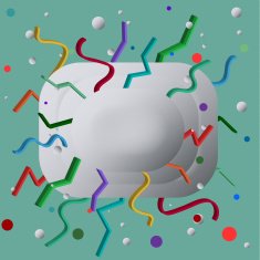 Vector colorful celebration background with confetti