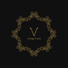 Vintage Frame Vector illustration Geometric Line Design