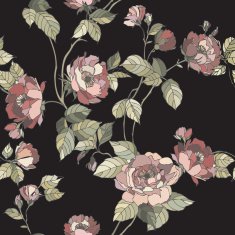 Seamless pattern with flowers rose N16