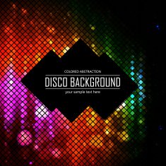 Colorful disco lighten background Magic effect fire Vector il