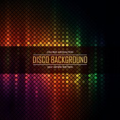 Colorful disco lighten background Vector illustration