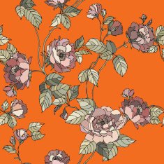 Seamless pattern with flowers rose N17