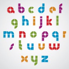 Modern style vector font