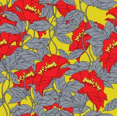 Seamless pattern with flowers rose N18
