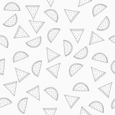 Seamless grey pattern with watermelons Pattern of watermelons