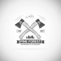 Camping retro vector logo N2