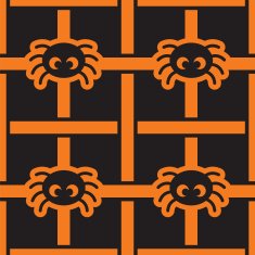 Halloween Little Spiders Seamless Pattern