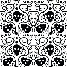 Halloween Skull Seamless Pattern N5