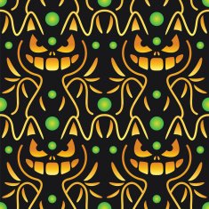 Halloween Cat Seamless Pattern