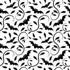 Halloween Bat Seamless Pattern