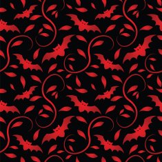 Halloween Bat Seamless Pattern N2