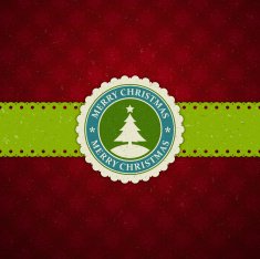 Christmas background and tree label