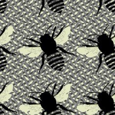 Honey bee seamless pattern N2