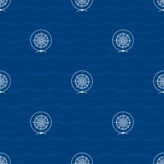 Seamless Pattern with Compass Rose