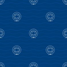 Seamless Pattern with Lifebuoy