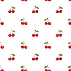 Seamless pattern with cherry Vector illustration
