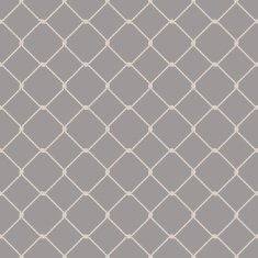 Nautical rope seamless fishnet pattern on gray background